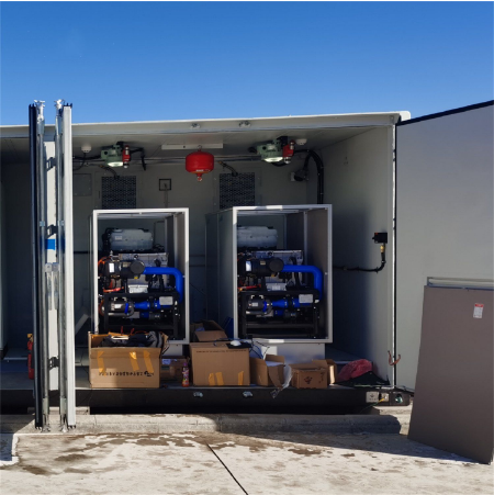 Yakıt hücresi enerji santrali için 500m3/H 1MW konteynerli hidrojen jeneratörü Su elektrolüzeri