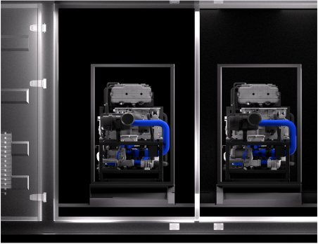 Yakıt hücresi enerji santrali için 500m3/H 1MW konteynerli hidrojen jeneratörü Su elektrolüzeri
