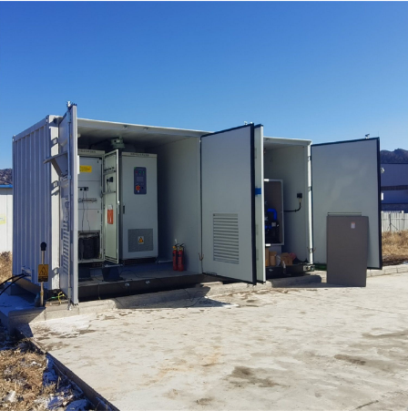 Yakıt hücresi enerji santrali için 500m3/H 1MW konteynerli hidrojen jeneratörü Su elektrolüzeri